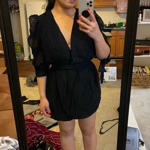 Velvet Black Romper